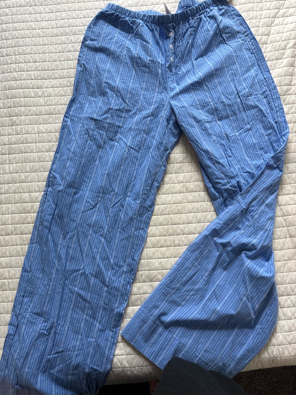 Auden Light Blue Pinstriped Pajama Pants